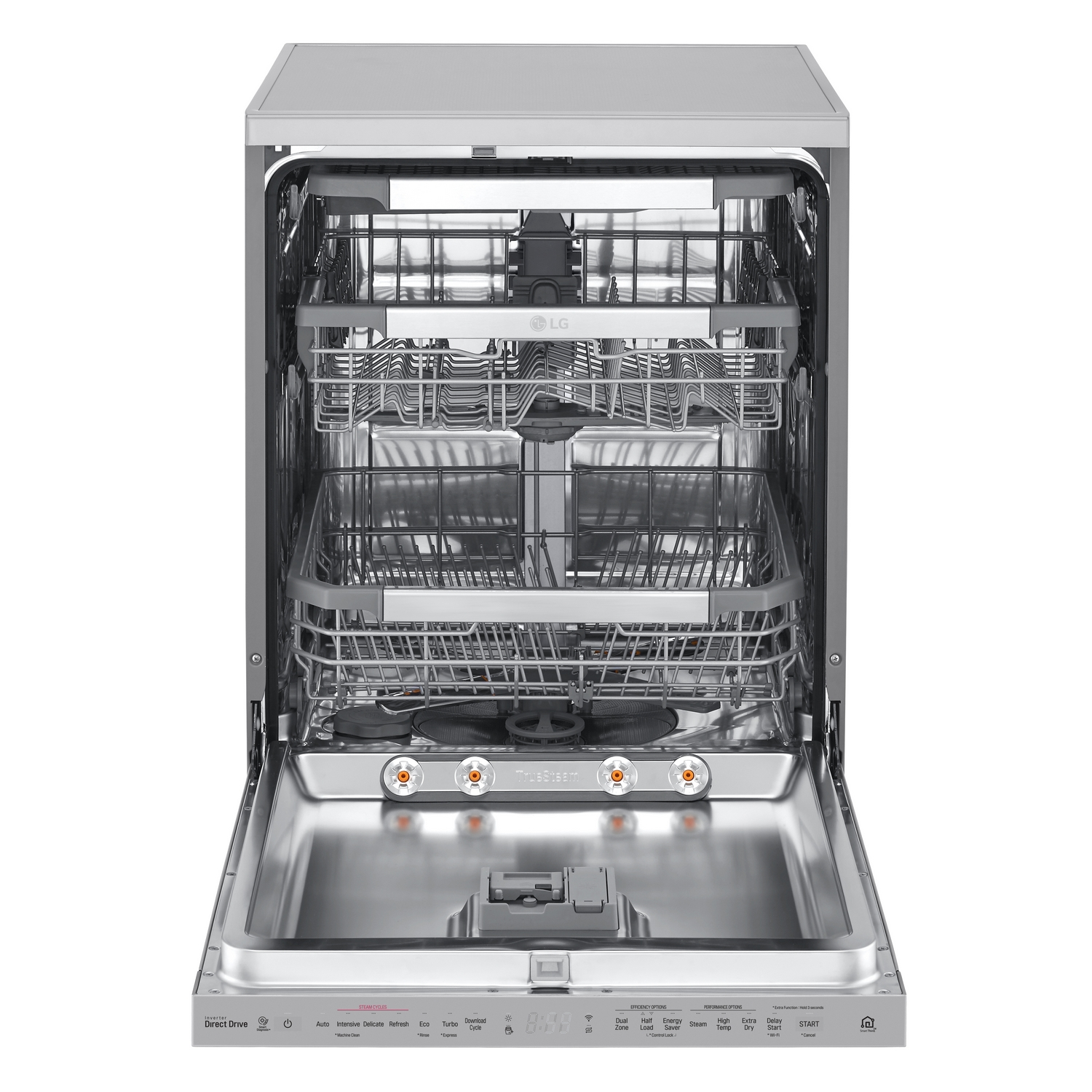 Lavavajillas - LG DF415HSS, 14 Cubiertos, 41 dB, de 60 cm, Clase A+++,  Inox