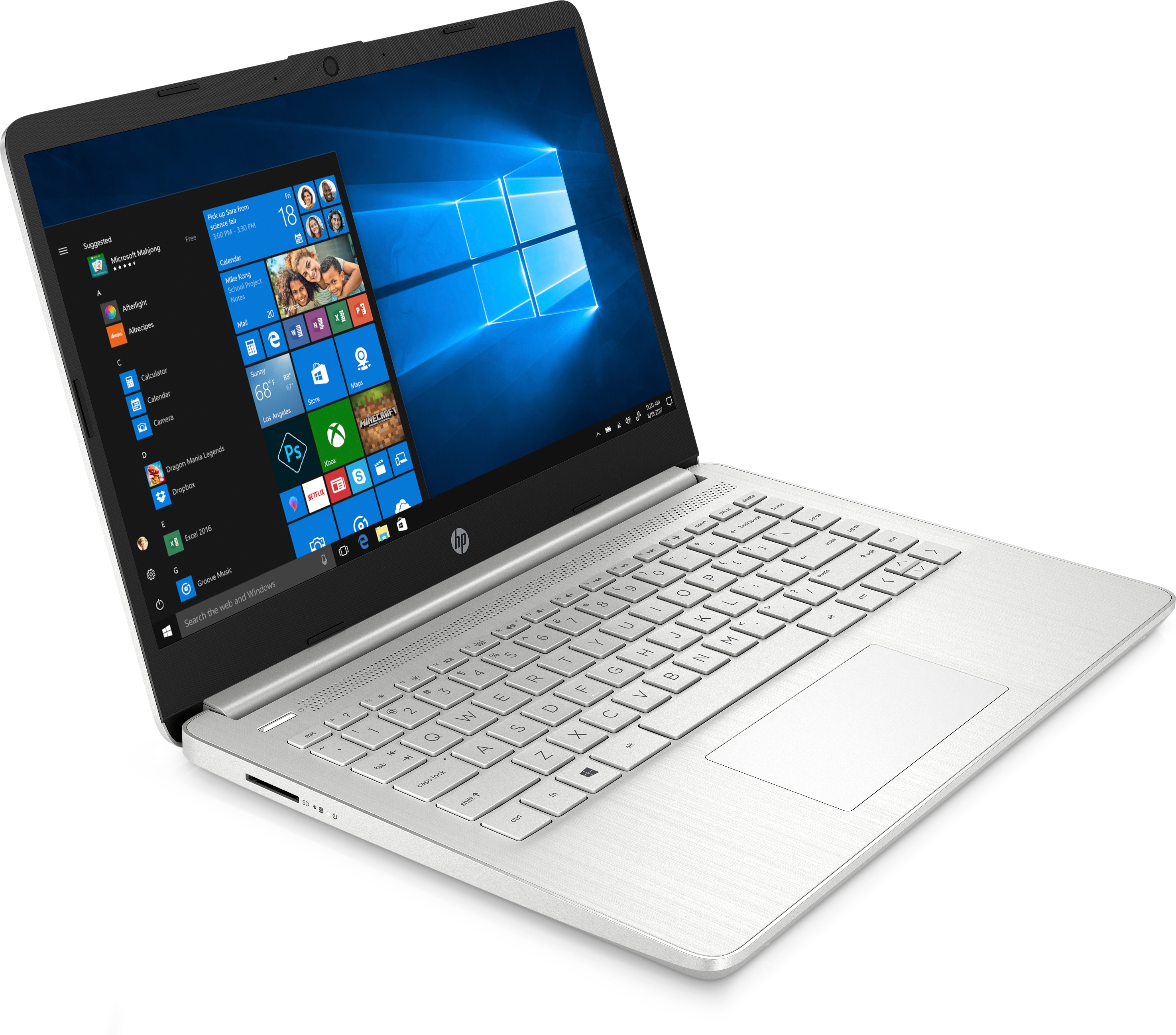 Portátil - HP 14s-dq1020ns, 14" FHD, Intel® Core™ i5-1035G1, 8 GB, 256 GB SSD, UHD Graphics, W10, Plata