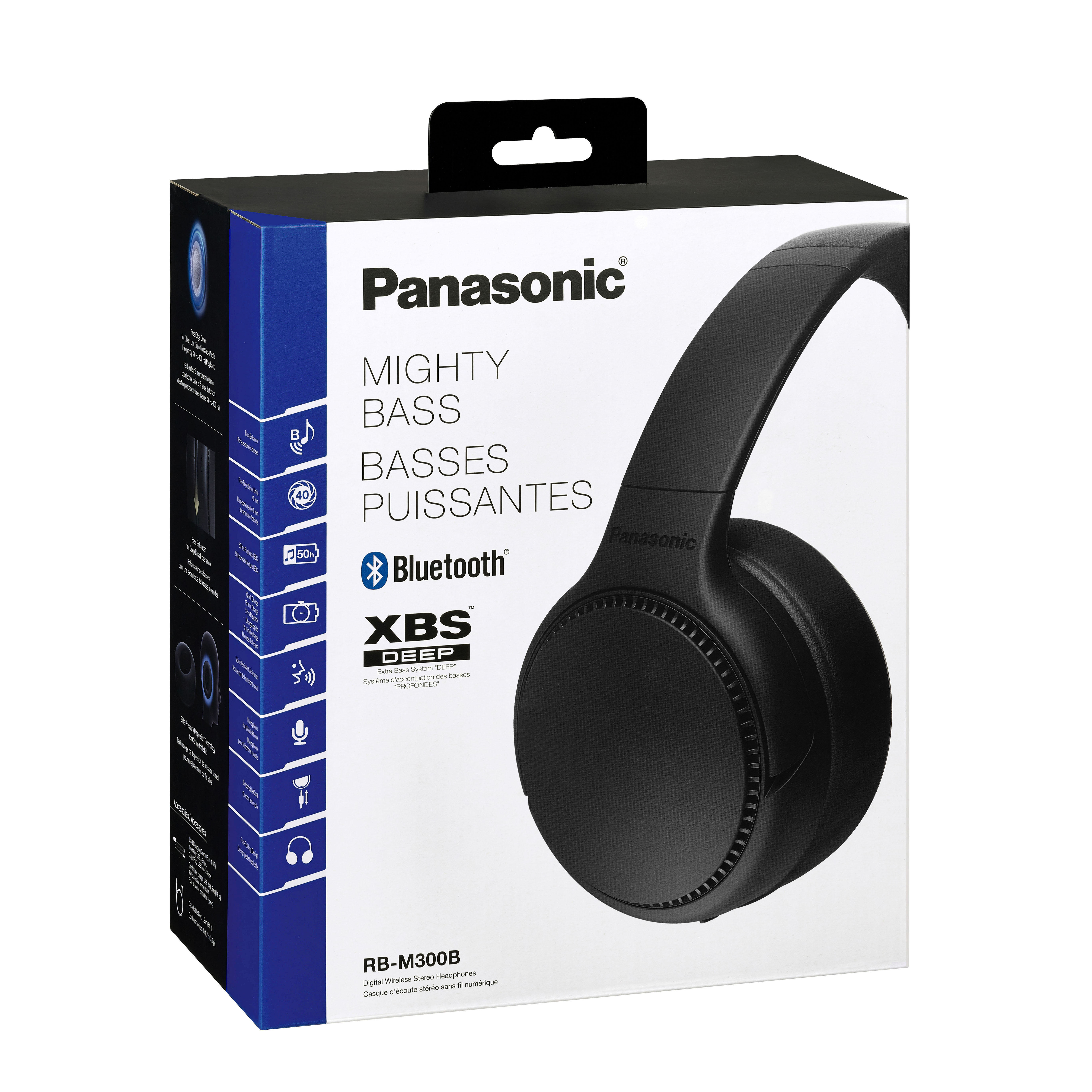 PANASONIC RB-M300B, Over-ear Kopfhörer Bluetooth Schwarz