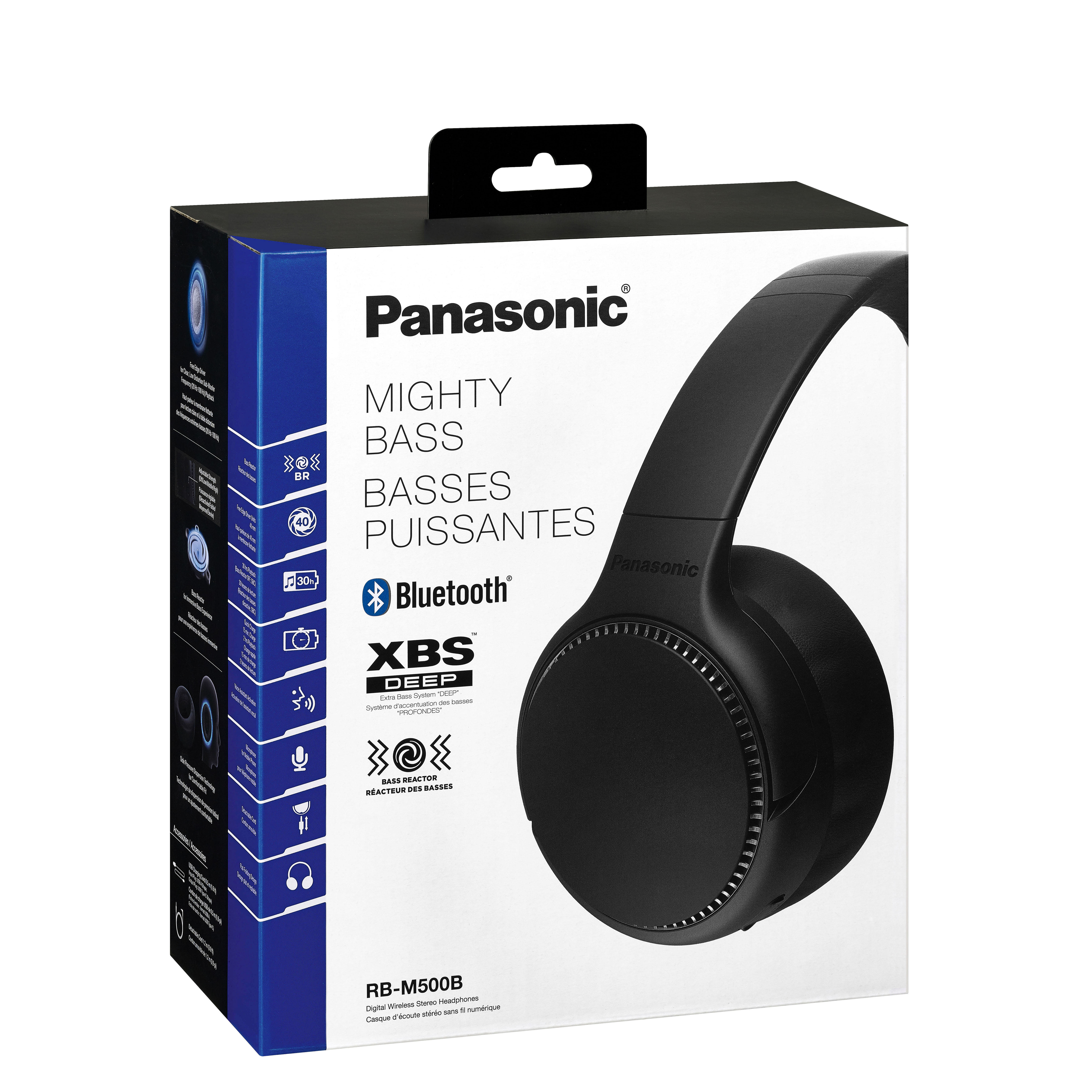 PANASONIC RB-M500B, Over-ear Kopfhörer Bluetooth Schwarz