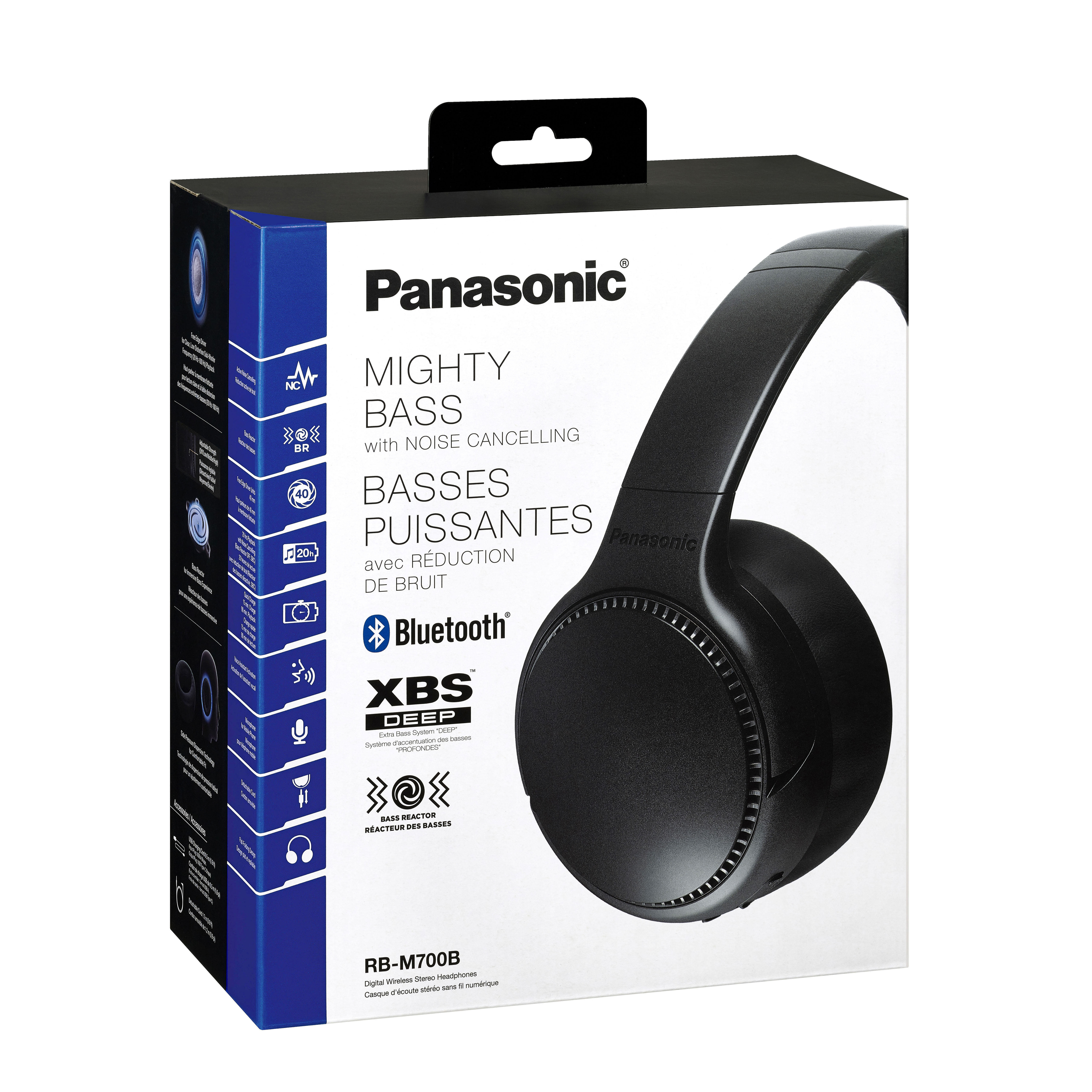 PANASONIC RB-M 700B, Over-ear Kopfhörer Bluetooth Schwarz