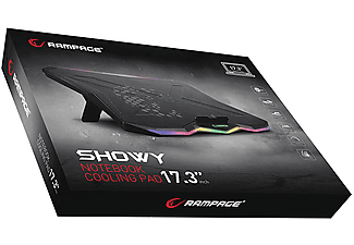 RAMPAGE AD-RC8 Show 180mm Fan 15-17 RGB Işıklı Laptop Soğutucu Stand Siyah_5