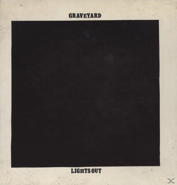 Graveyard Lights Out album borító. Fekete négyzet krémszínű háttérben. Szöveg felül és alul.
