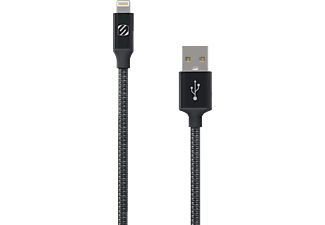 SCOSCHE Strikeline Premium - Cavo di ricarica/cavo dati USB-A a Lightning, 1.2 m, Grigio scuro/Nero