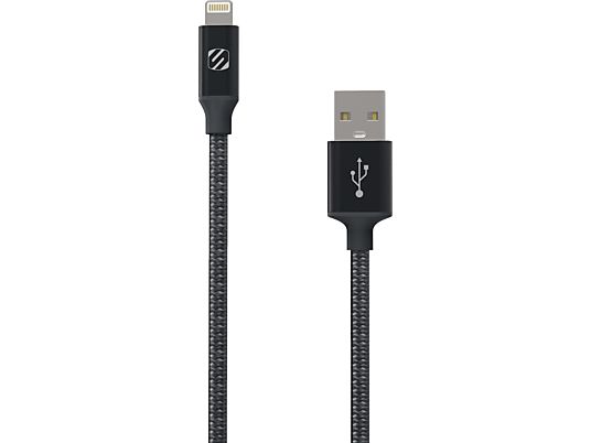 SCOSCHE Strikeline Premium - Ladekabel/Datenkabel USB-A zu Lightning, 1.2 m, Dunkelgrau/Schwarz