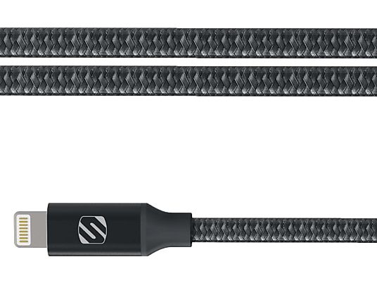 SCOSCHE Strikeline Premium - Ladekabel/Datenkabel USB-A zu Lightning, 1.2 m, Dunkelgrau/Schwarz