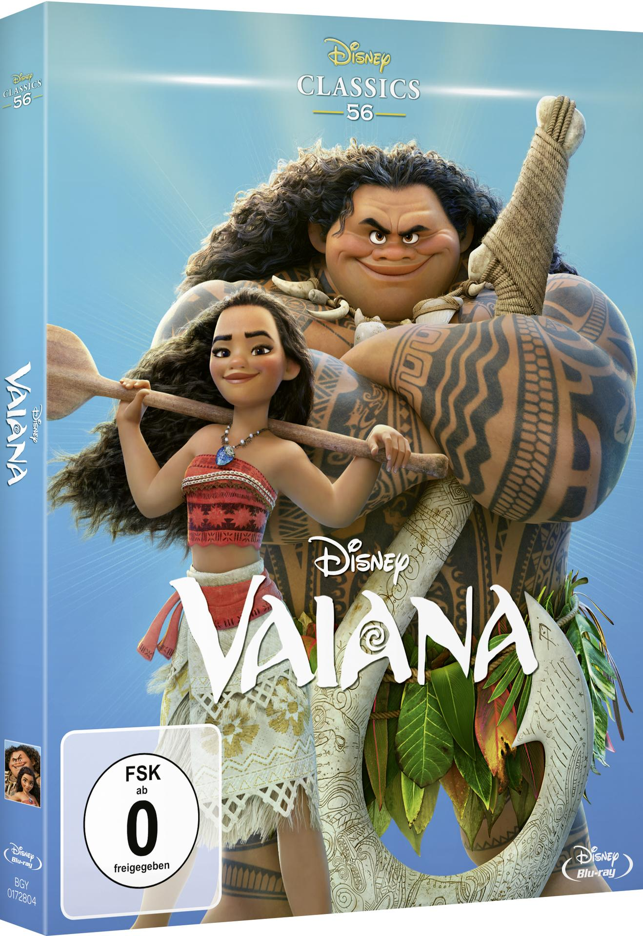 Moana Blu-ray-Cover mit Moana und Maui, Disney-Animation.