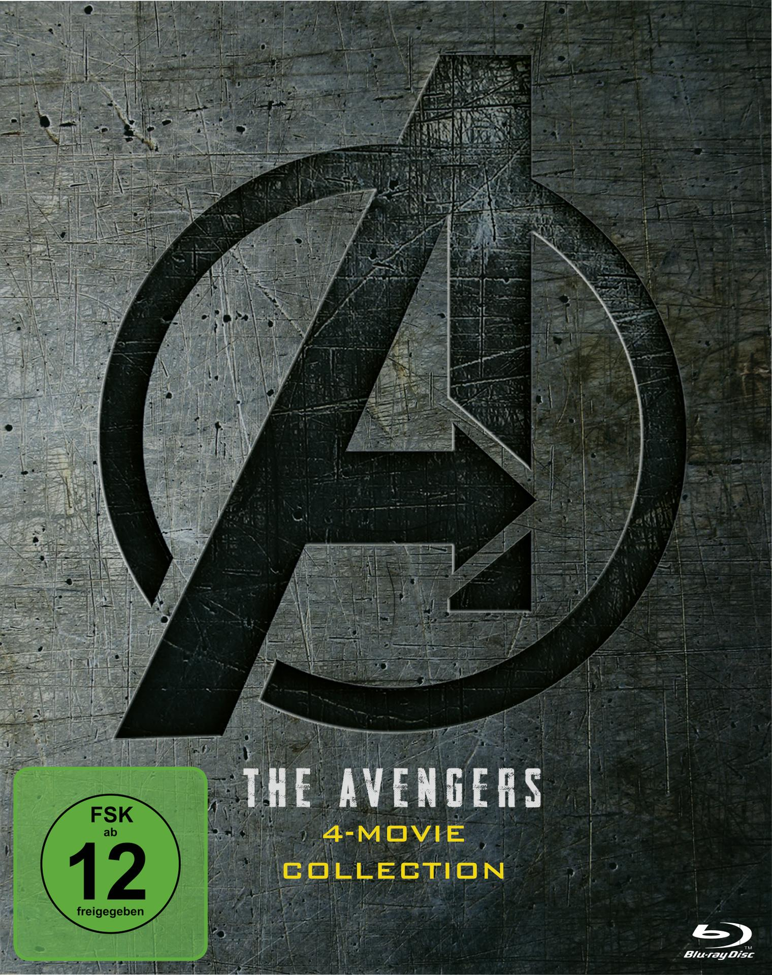 The Avengers 4-Movie Collection Blu-ray-Hülle mit Logo und Bewertung.