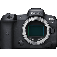 CANON EOS R5 Systemkamera Gehäuse, 45MP Vollformat, 8K30p, 12B/s, OLED Sucher, 3.15 Zoll Touch, Schwarz