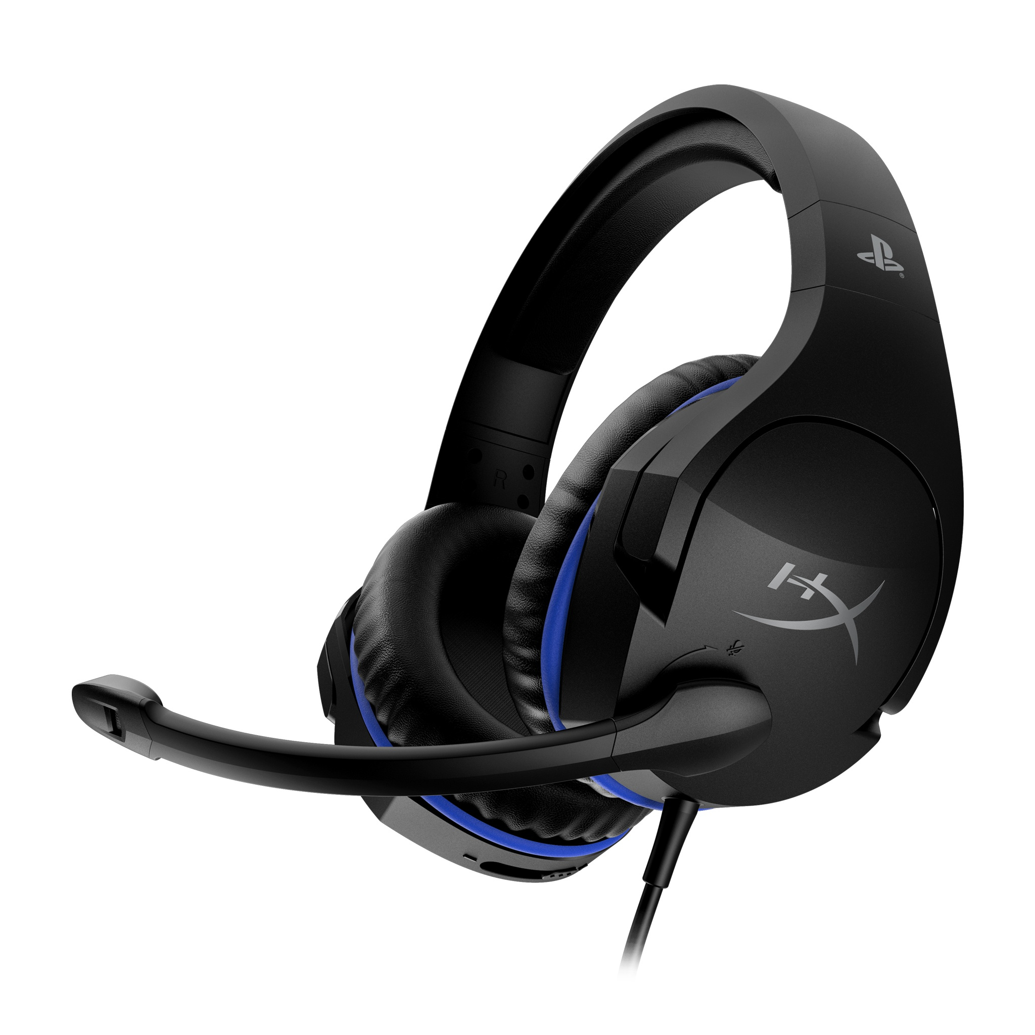 Auriculares gaming - HyperX Cloud Stinger, De diadema, Con cable, Para PS4, Orejeras girables 90º, Negro