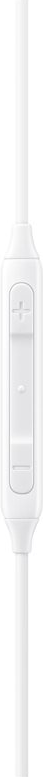 Un adaptateur secteur ou chargeur blanc, vue de dessus. L'adaptateur est rectangulaire avec une base cylindrique.