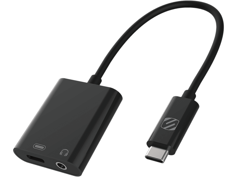 SCOSCHE CAAP-SP - Adapter USB-C zu USB-C/3.5 mm (Schwarz)