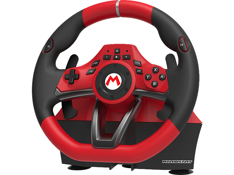 HORI Mario Kart Racing Wheel Lenkrad Pro DELUXE, Lenkrad und Pedale, Schwarz/Rot Nintendo Switch ...