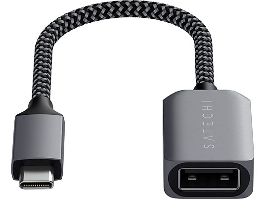 SATECHI ST-UCATCM - Cavo adattatore da USB-C a USB 3.0 (Grigio scuro/Nero)