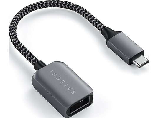 SATECHI ST-UCATCM - Cavo adattatore da USB-C a USB 3.0 (Grigio scuro/Nero)