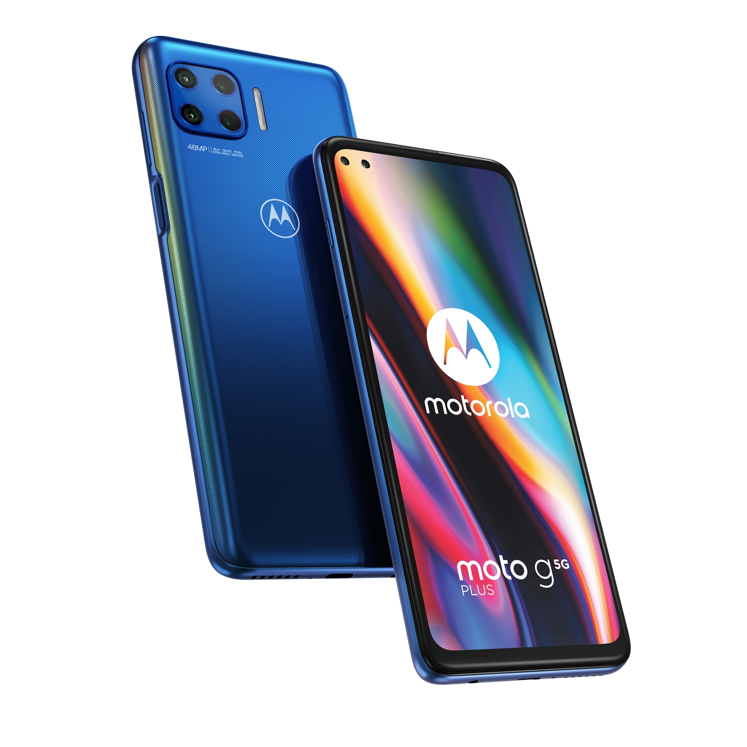 Móvil - Motorola Moto G 5G Plus, Azul, 128 GB, 6 GB RAM, 6.7" Full HD+, Snapdragon 765 5G, 5000 mAh, Android