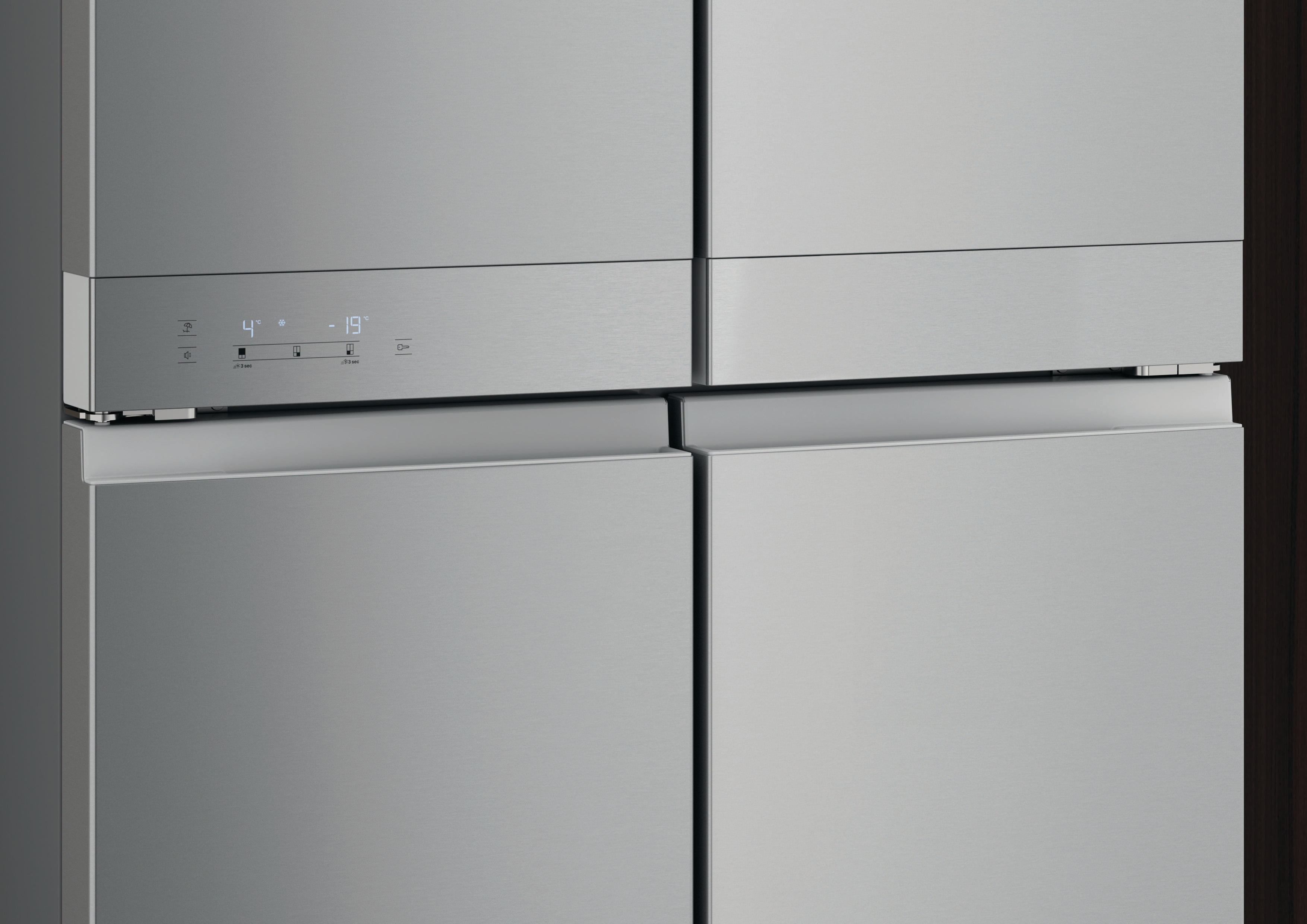 BAUKNECHT BQ9 U2L French Door Kühlgefrierkombination (594 l, E, 1874 mm hoch, Edelstahloptik)