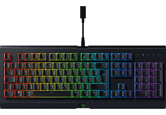 RAZER Cynosa Chroma, Gaming Tastatur, Rubberdome, Razer Ultra-Low Profile, kabelgebunden, Schwarz