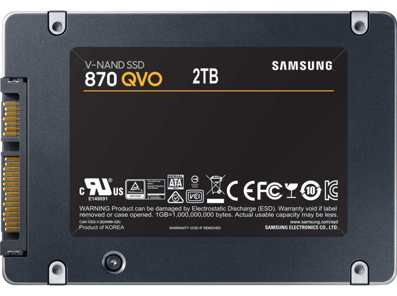 Terminologie Nutteloos Slordig SAMSUNG SSD harde schijf 2 TB 870 QVO (MZ-77Q2T0BW)
