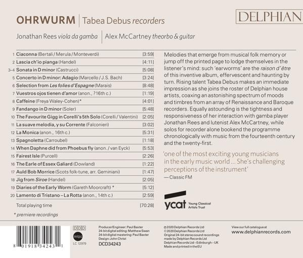Debus,Tabea/Rees,Jonathan/McCartney,Alex - Ohrwurm  - (CD)