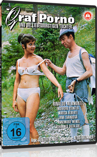 DVD-Cover mit zwei Personen, Titel 'Graf Porno' und Text.