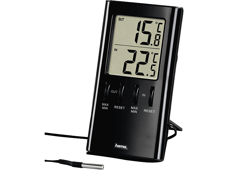 HAMA Thermometer LCD T-350 Zwart (186367)