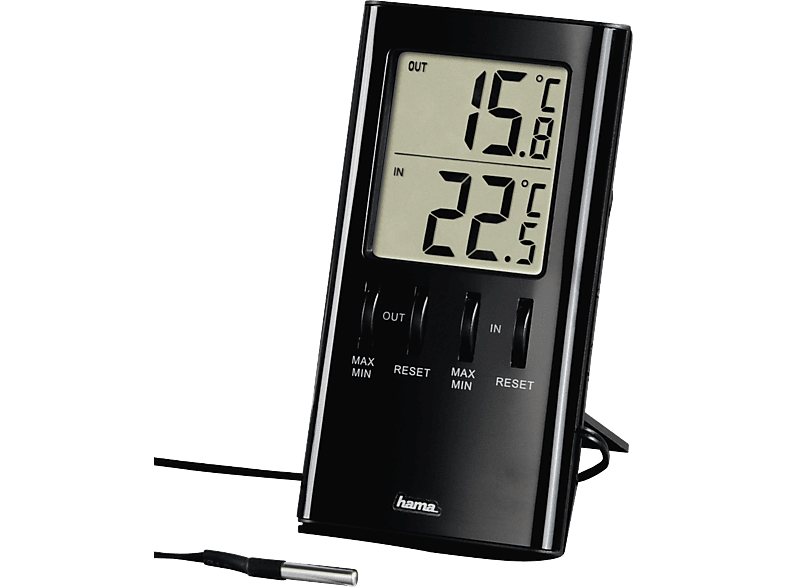 Hama Thermometer Lcd T-350 Zwart (186367)
