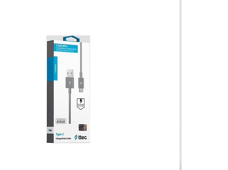 TTEC 2DK12GR Type-C Şarj Kablosu Gri_0