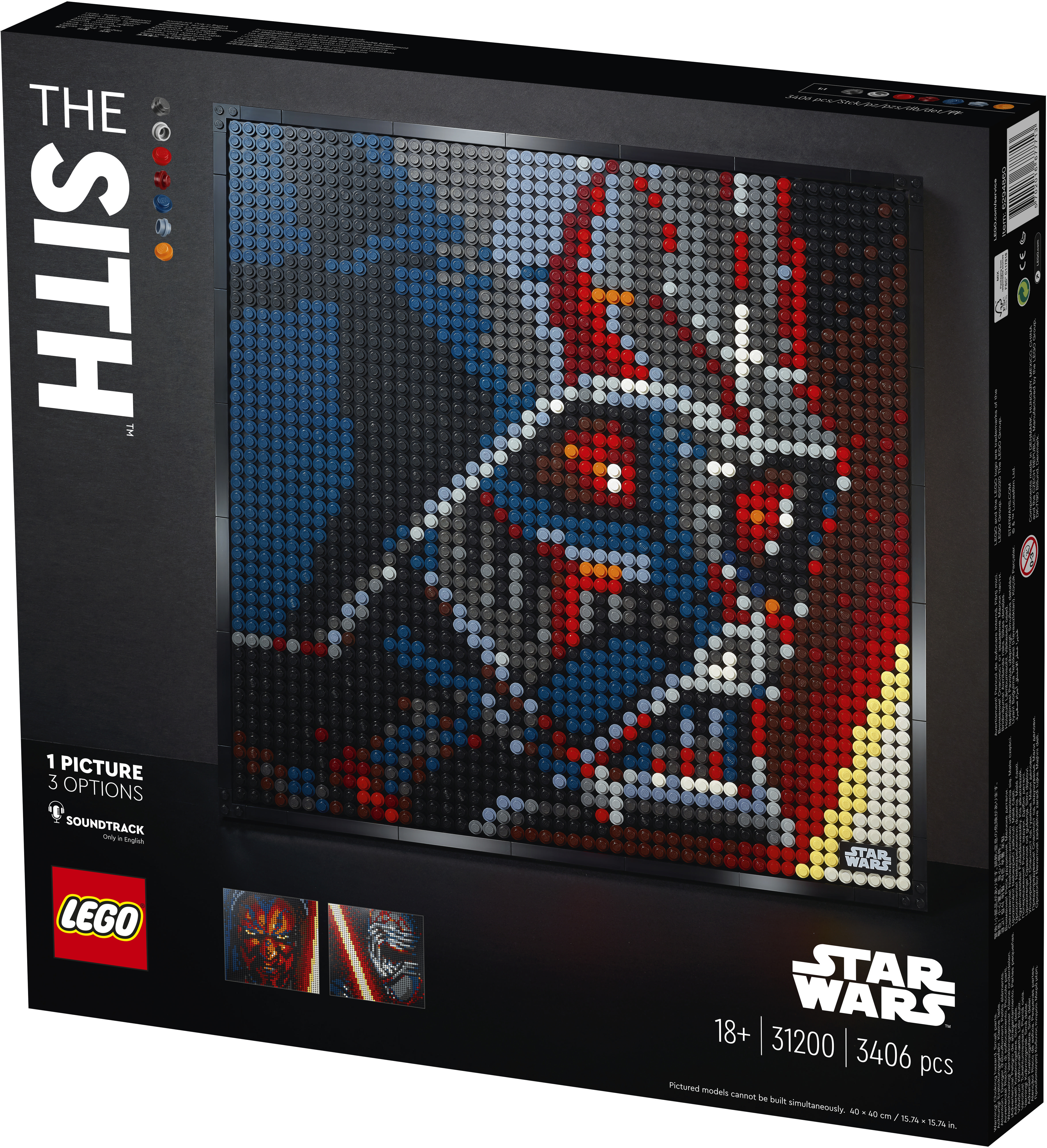 LEGO 31200 Sith-Kunstbild Bausatz, Mehrfarbig