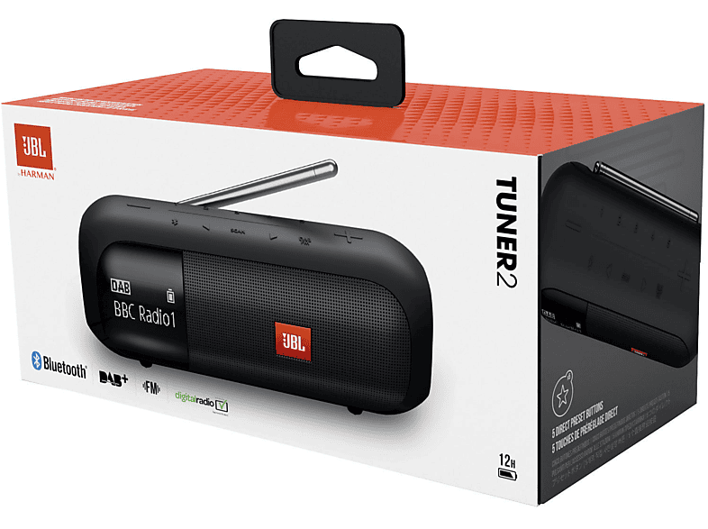Thumbnail - JBL Tuner 2 DAB Radio, Bluetooth, Schwarz