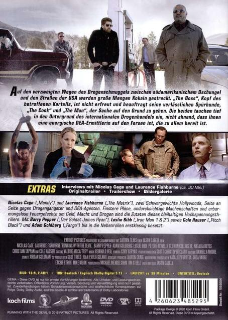 Rückseite einer DVD-Hülle mit Filmstills und Text.