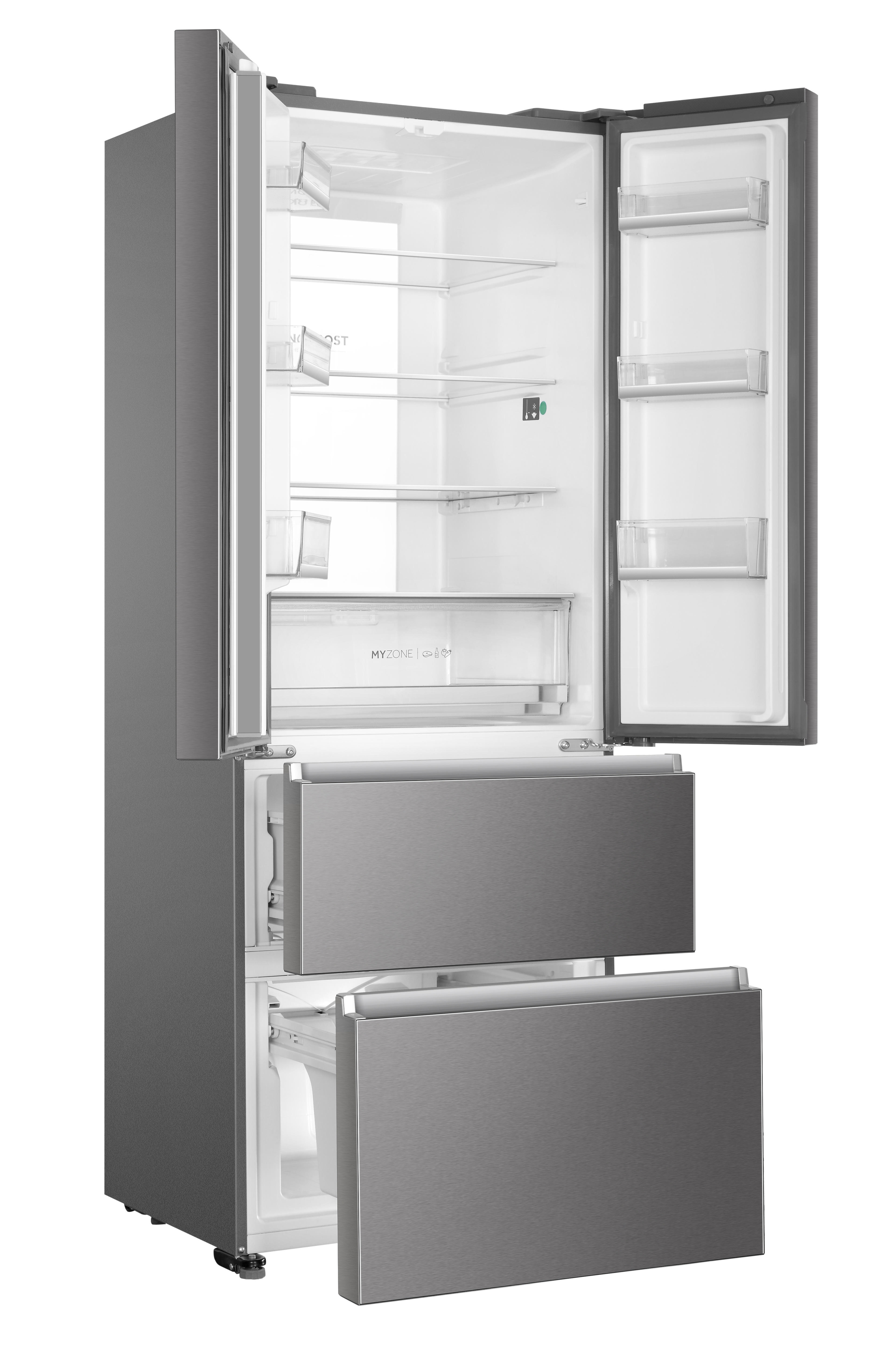 HAIER HB17FPAAA French Door (446 l, E, 1900 mm hoch, Edelstahl)
