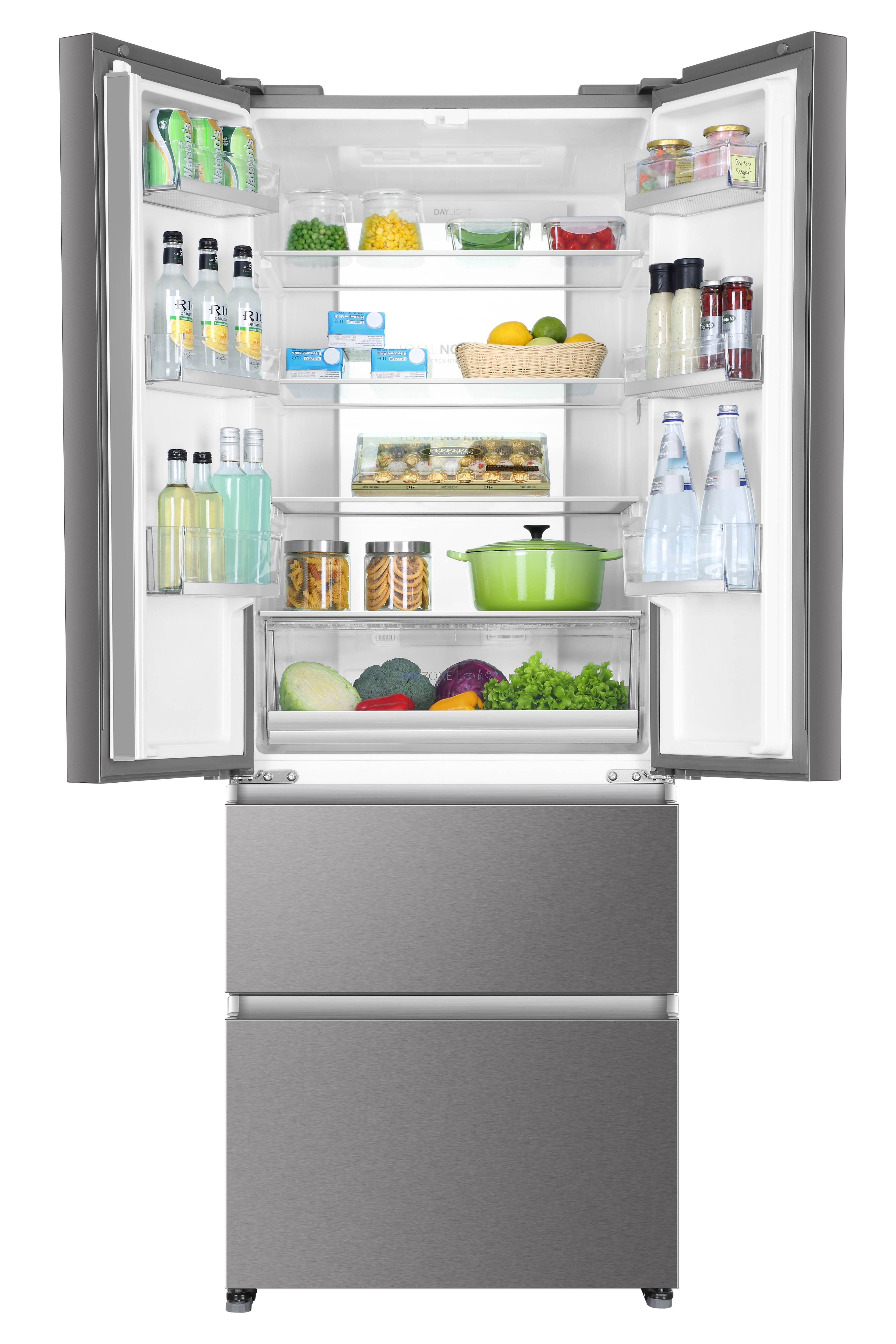 HAIER HB17FPAAA French Door (446 l, E, 1900 mm hoch, Edelstahl)
