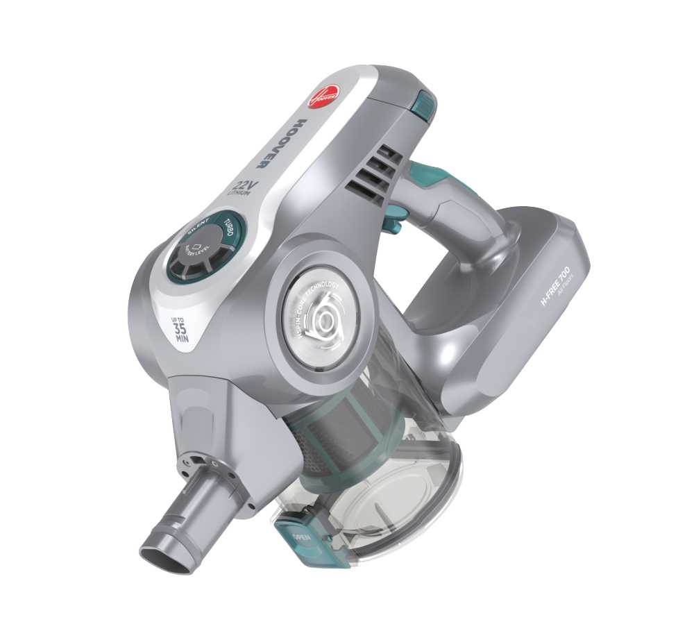 Aspirador escoba - Hoover H-Free 700, 22 V, Sin bolsa, Autonomía 35 min, 0.7 litro, Plata