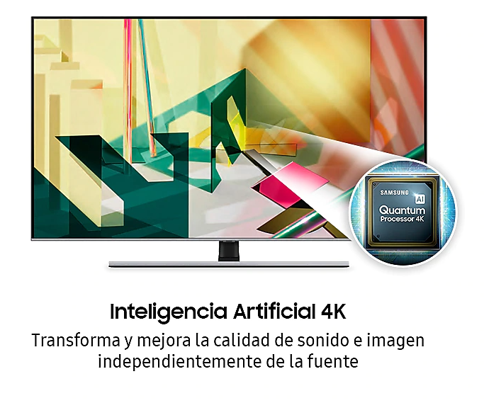TV QLED 75" - Samsung QE75Q75TATXXC, UHD 4K, Quantum Processor 4K, Smart TV, Asistente de Google, TDT2, Negro