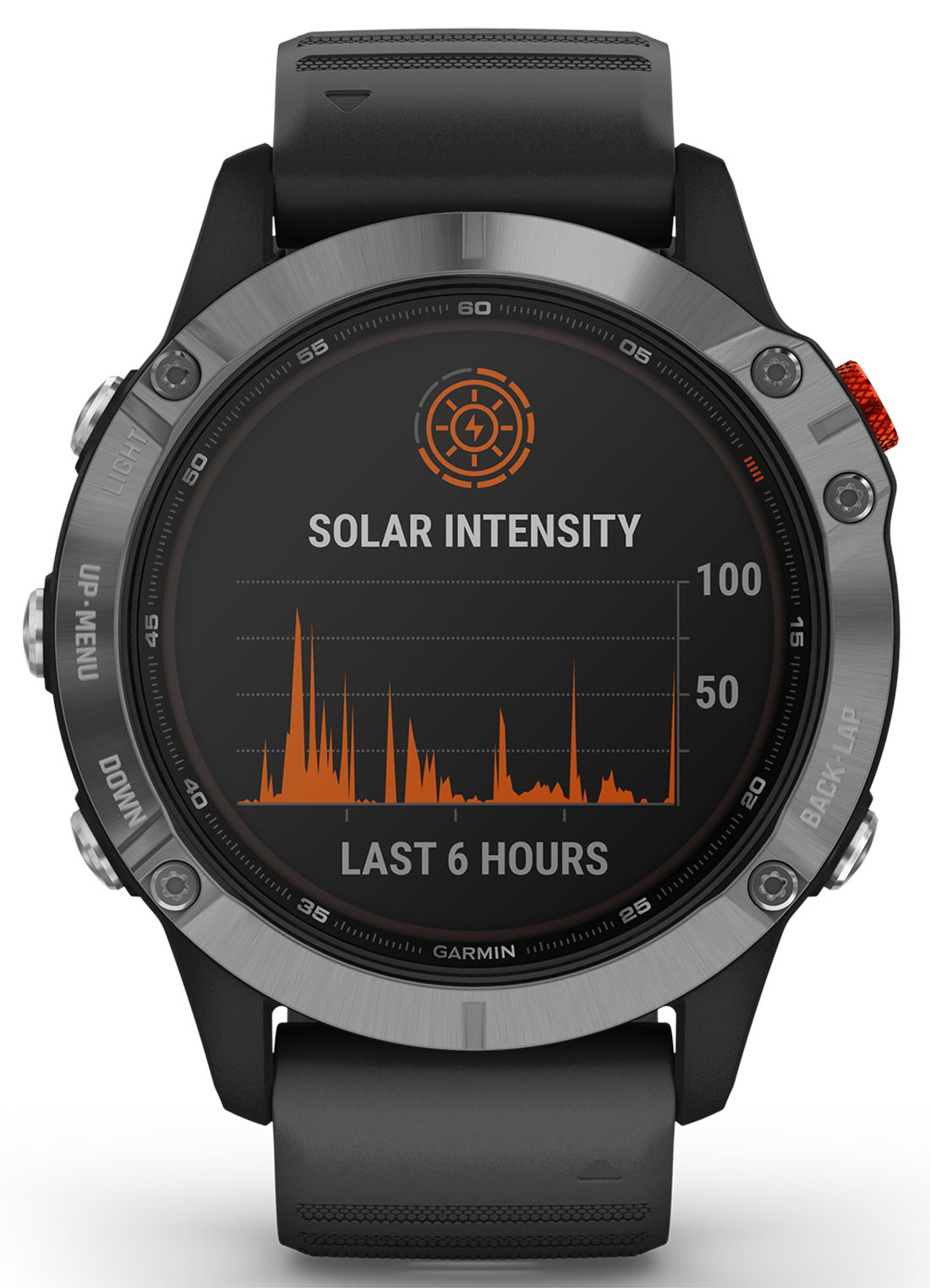 GARMIN Fenix 6 Solar Zilver/Zwart