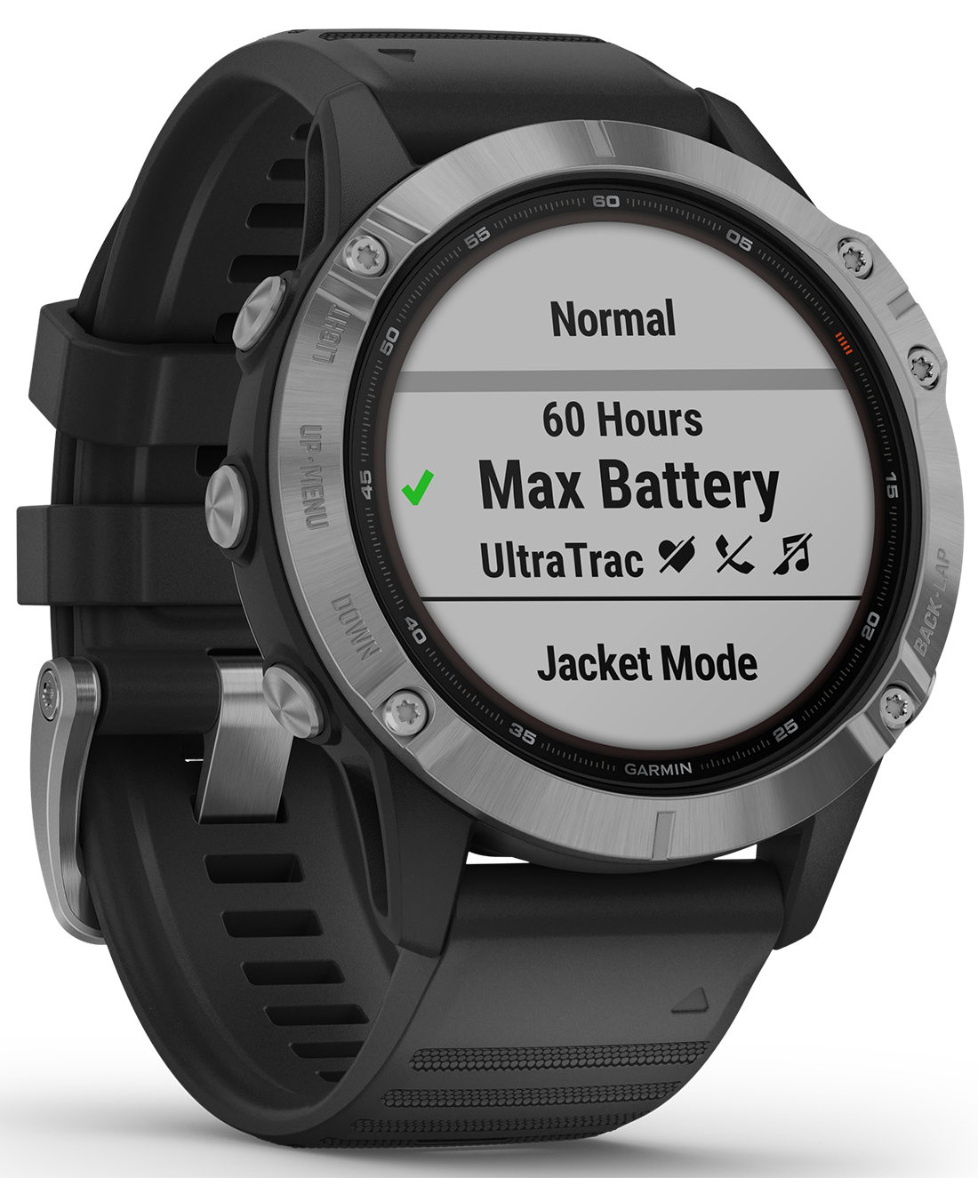 GARMIN Fenix 6 Solar Zilver/Zwart