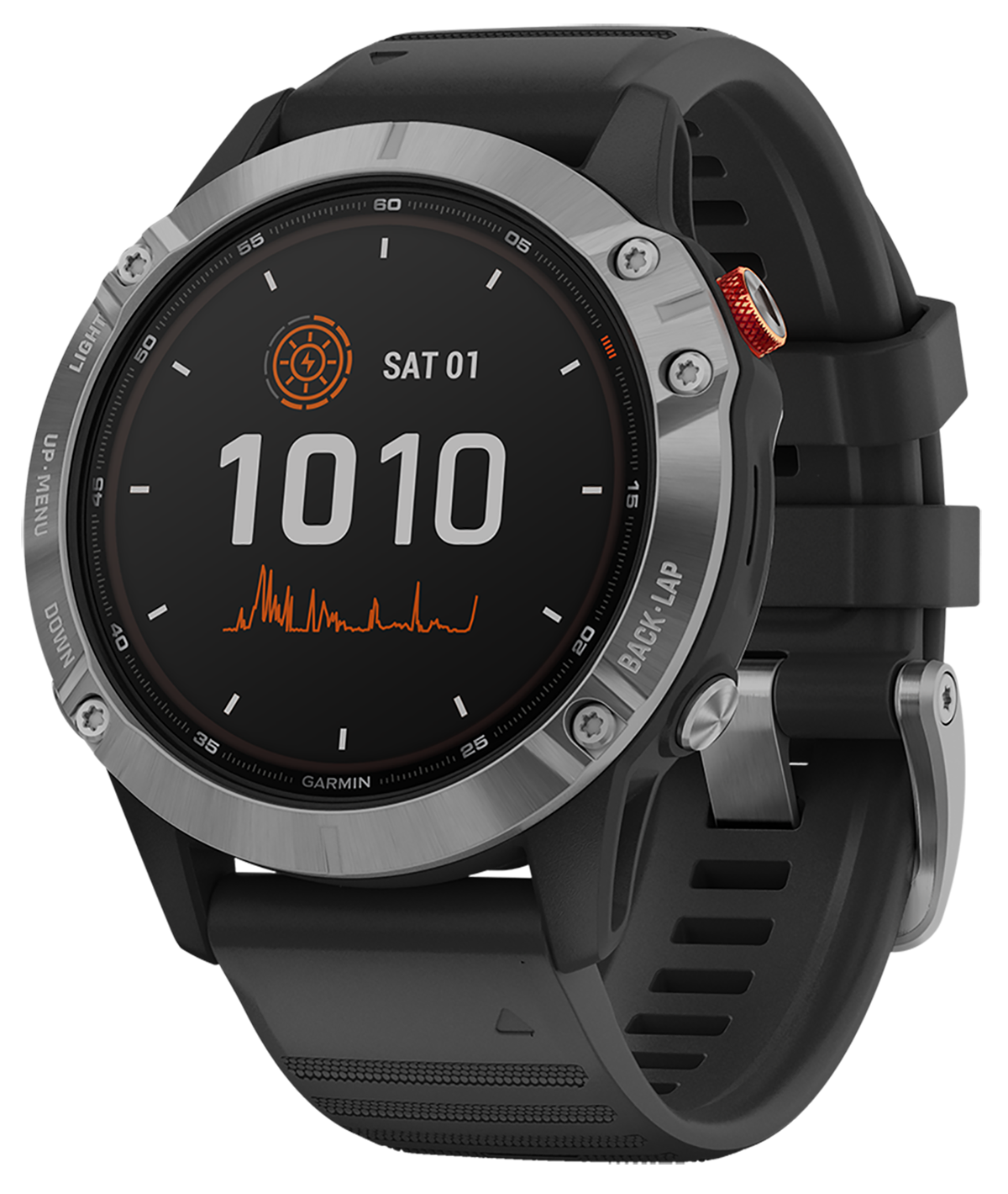 GARMIN Fenix 6 Solar Zilver/Zwart