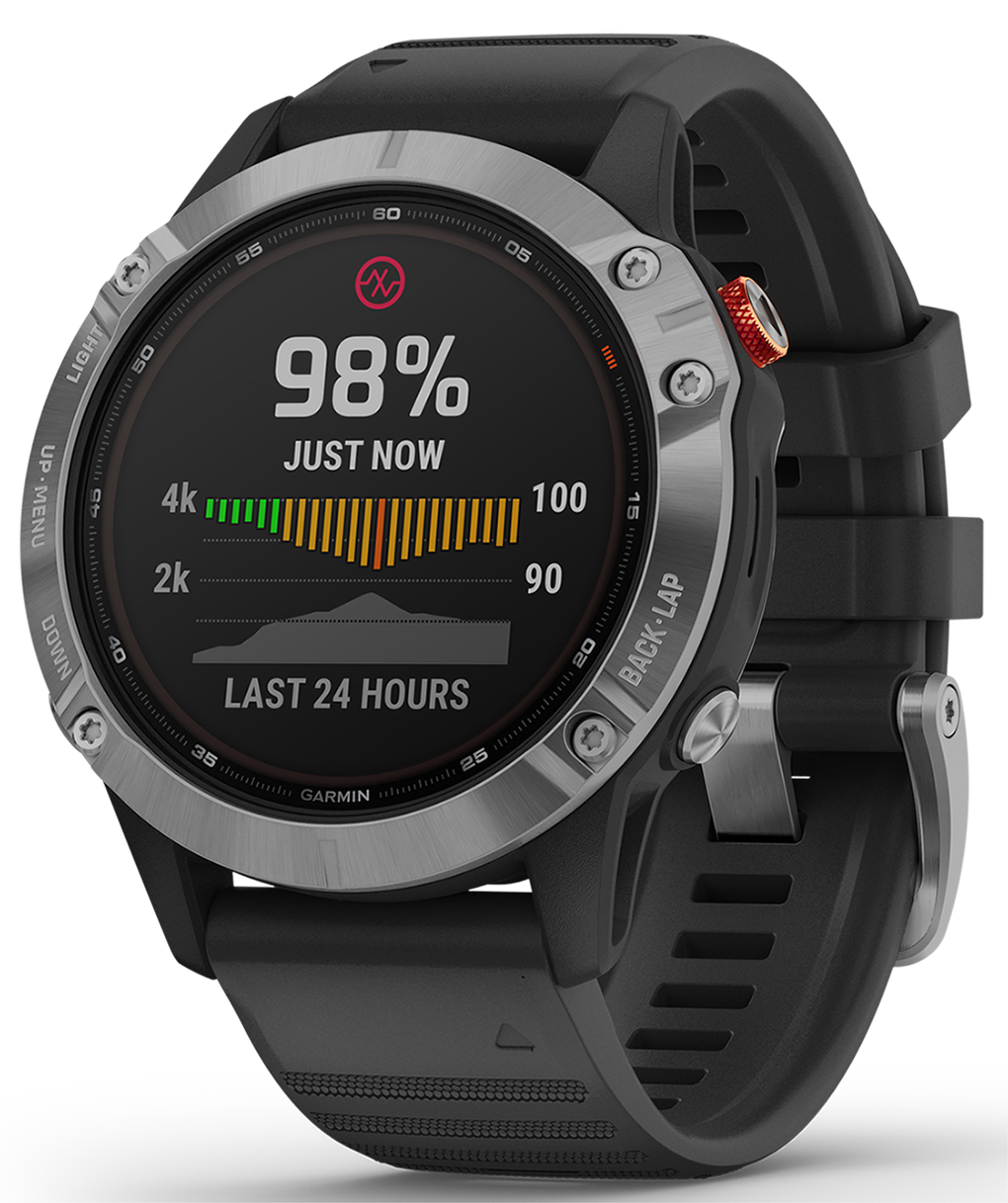 GARMIN Fenix 6 Solar Zilver/Zwart