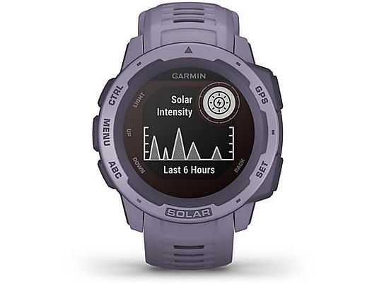 Reloj deportivo - Garmin Instinct Solar, Coral, 45 mm, 0.9", Carga solar, Bluetooth, ANT+, 16GB, 10 ATM
