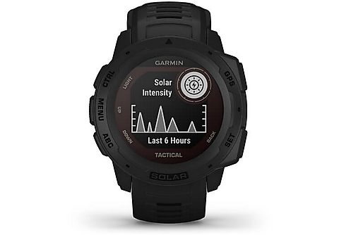 Reloj deportivo - Garmin Instinct Solar Tactical, Negro, 45mm, 0.9", Carga solar, Bluetooth, ANT+
