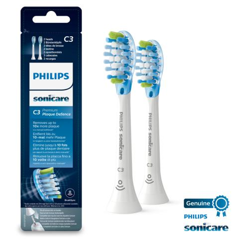 PHILIPS HX9042/17 Premium Plaque Defense Sonicare 2er Pack Aufsteckbürste