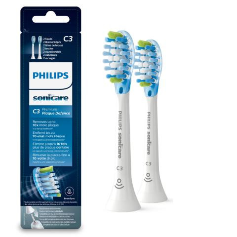 PHILIPS HX9042/17 Premium Plaque Defense Sonicare 2er Pack Aufsteckbürste