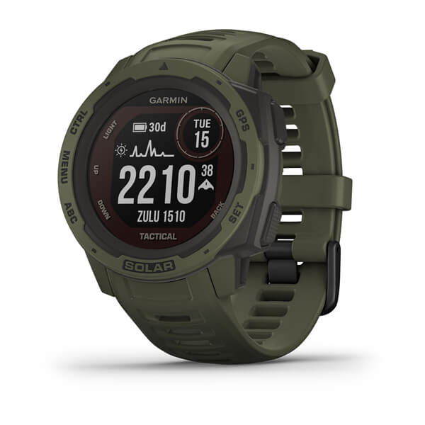 Instinct Tactical Solar reloj gps resistente con carga y funciones verde militar relog deportivo bluetooth hasta 54 autonomía energía edition mip smartwatch garming pulsera actividad 45mm 0.9