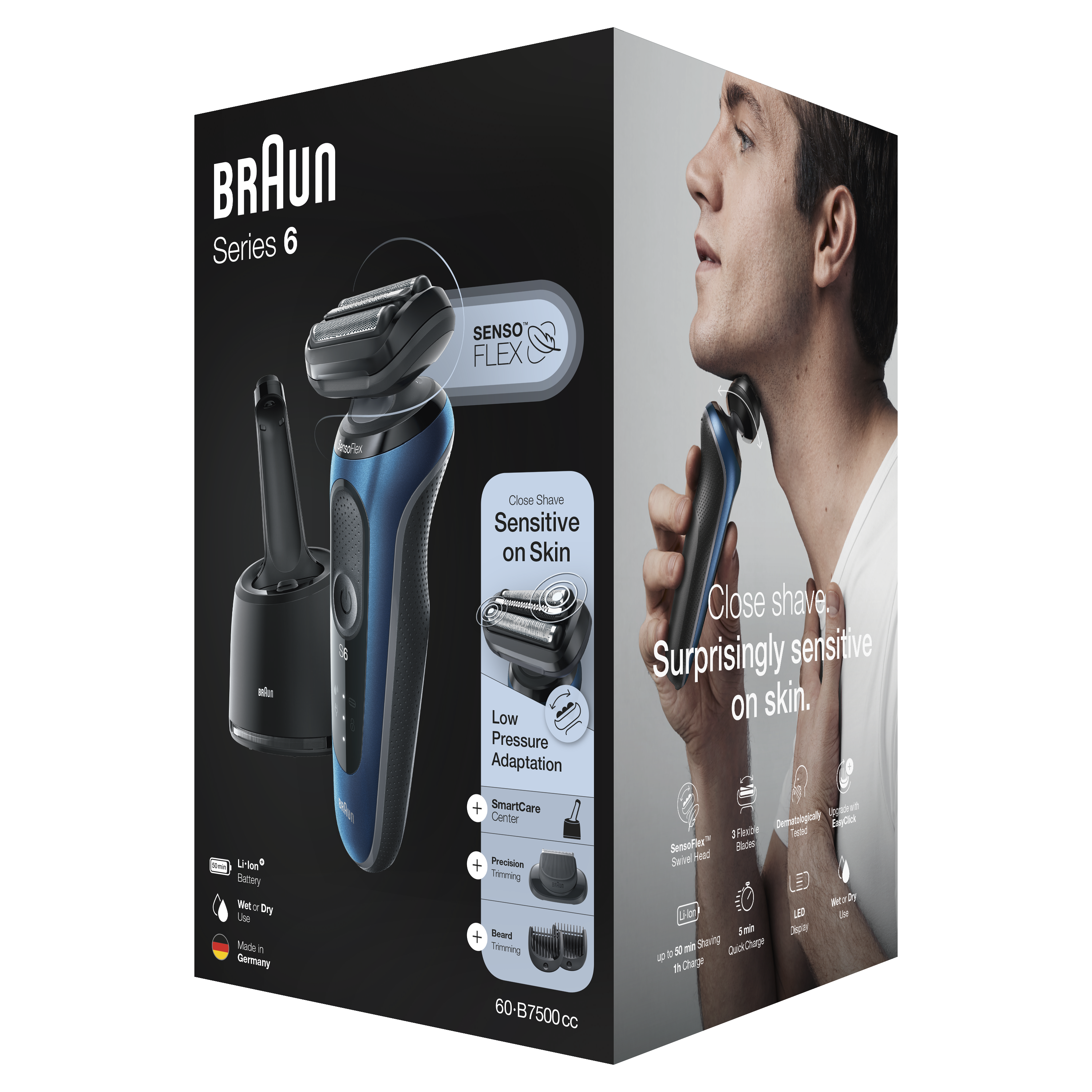 BRAUN Series 6 60-B7500cc SmartCare Center Blauw