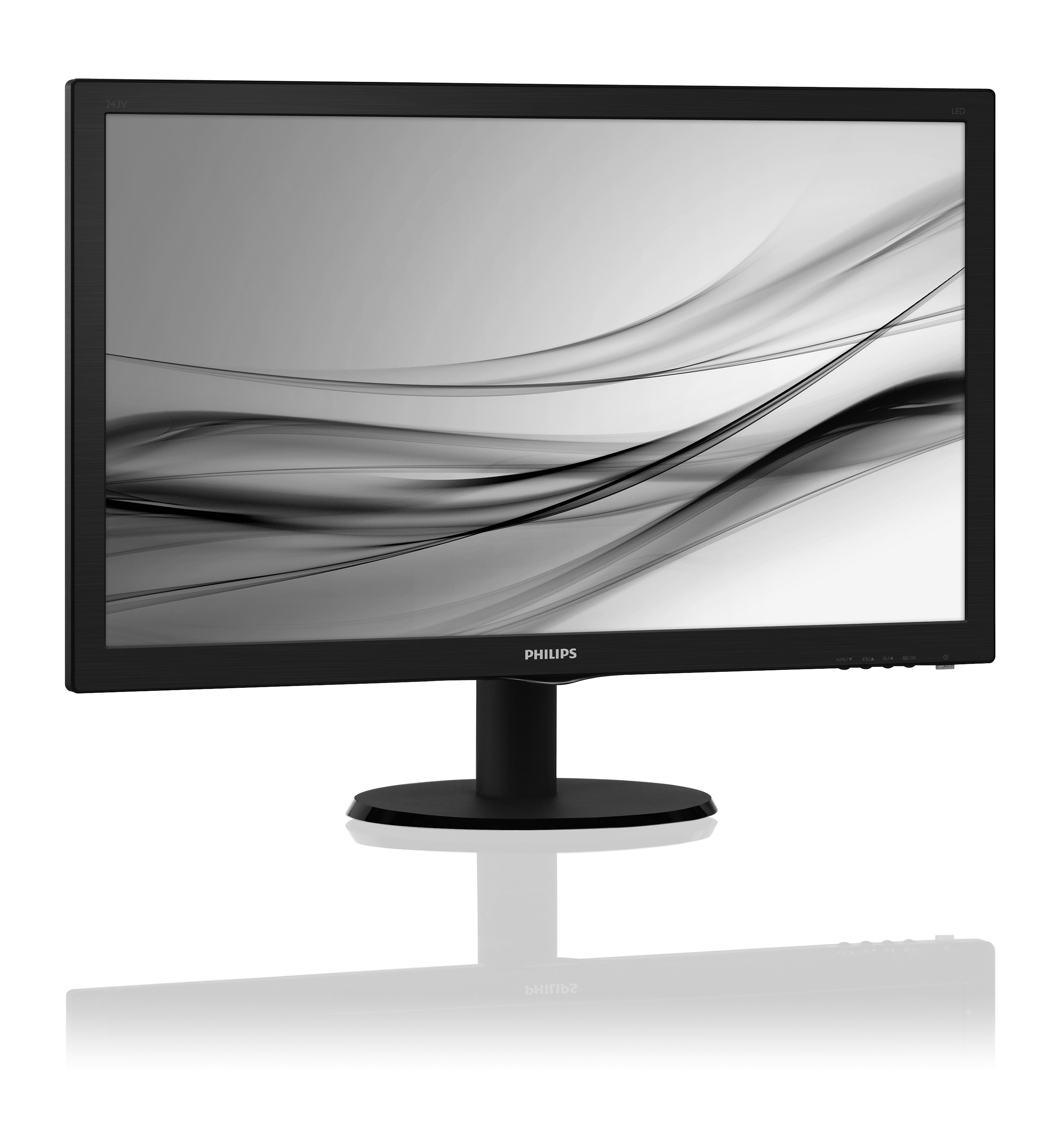 Monitor - Philips, 243V5LHSB, 23.6", Full HD, 1920 x 1080, HDMI / VGA / DVI, Negro