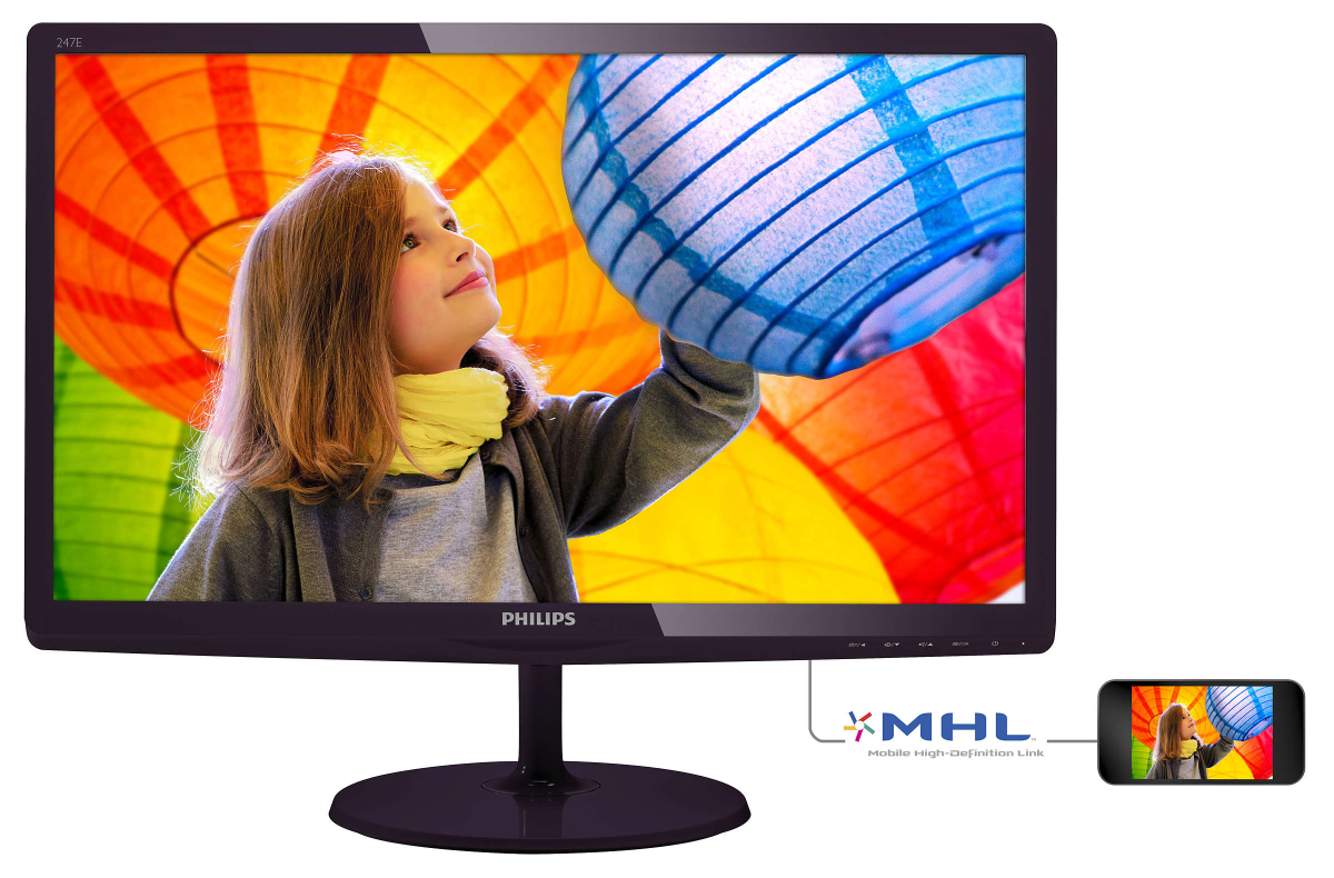 PHILIPS 247E6LDAD-00 23.6 İnç W LED Full HD IPS-ADS LCD Monitör Siyah