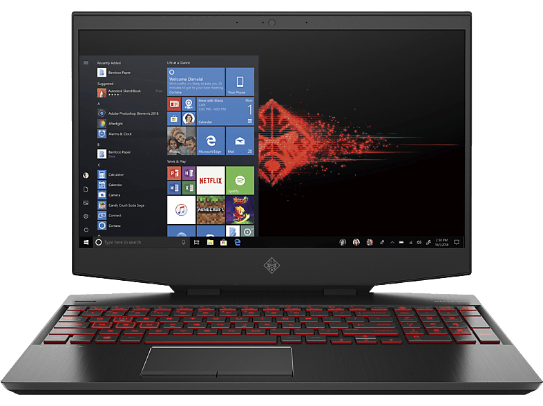 HP OMEN 15-dh1657ng, 1 GB Gaming Prozessor, 2060, RTX™ Zoll 15,6 TB SSD, Intel® Core™ Display, Notebook RAM, i5 mit 16 Schwarz GeForce