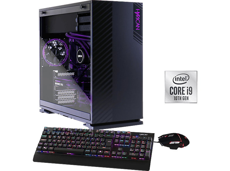 HYRICAN ALPHA 6539, Windows 10, RTX Core™ 500 GeForce mit GB , SSD Intel® 2070 GB GB i9 HDD SUPER PC RAM Prozessor 8 1 , Gaming , TB , 16 