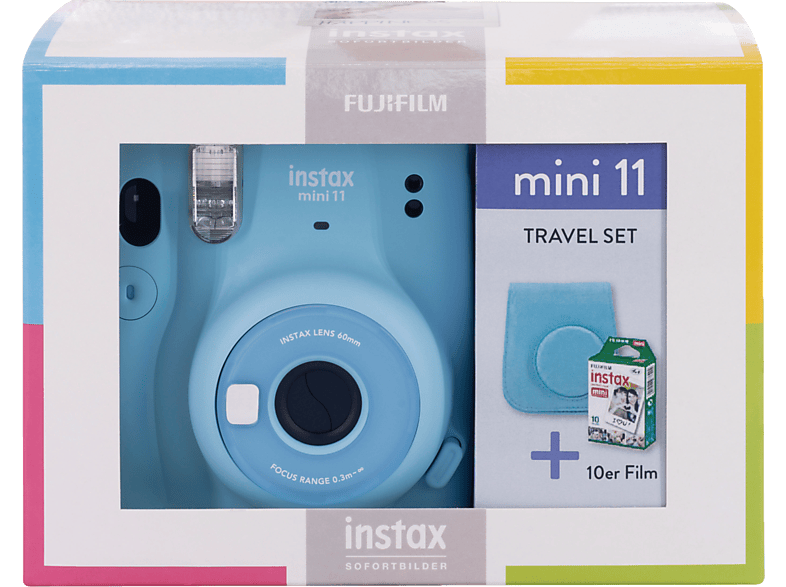 FUJIFILM Instax Mini 11 Sofortbildkamera, Sky Blue